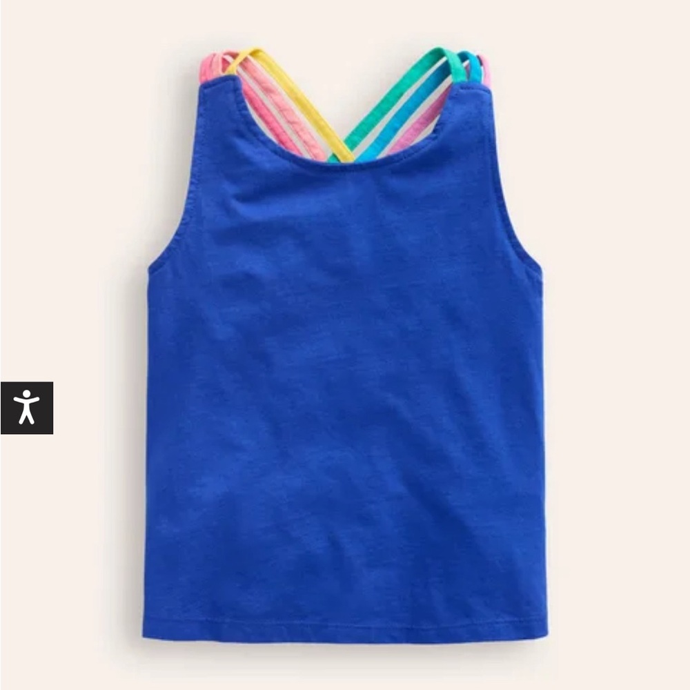 Mini Boden tank with rainbow cross back